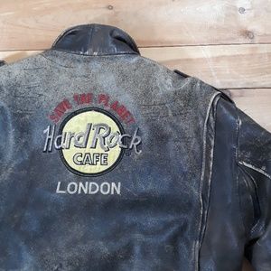 Vtg Hard Rock cafe London bomber jacket S